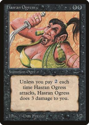 Hasran Ogress (Light) card from Arabian Nights