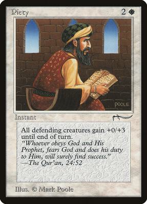 Piety (Light) card from Arabian Nights