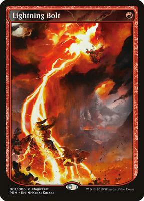 Lightning Bolt card from MagicFest Cards