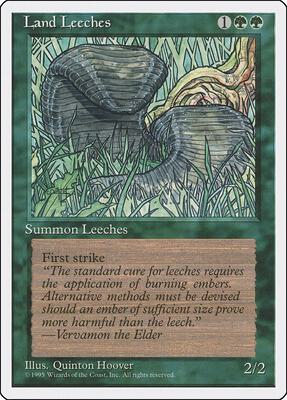 Land Leeches card from Fourth Edition