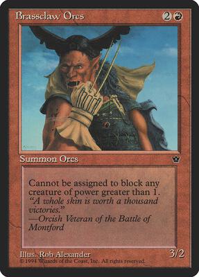 Brassclaw Orcs (Alexander) (Claw) card from Fallen Empires