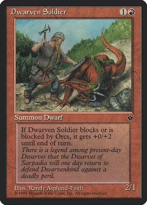 Dwarven Soldier (Asplund-Faith) card from Fallen Empires