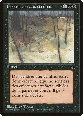 Ashes to Ashes (French) - "Des cendres aux cendres" card from Renaissance