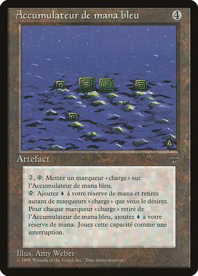Blue Mana Battery (French) - "Accumulateur de mana bleu" card from Renaissance