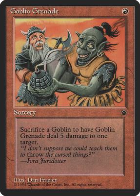 Goblin Grenade (Frazier) card from Fallen Empires
