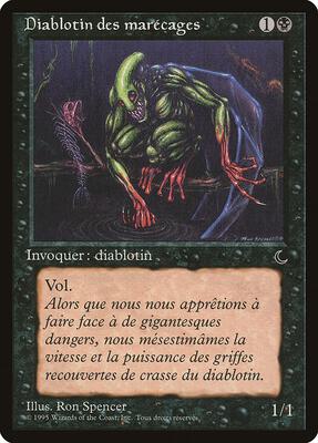 Bog Imp (French) - "Diablotin des marecages" card from Renaissance