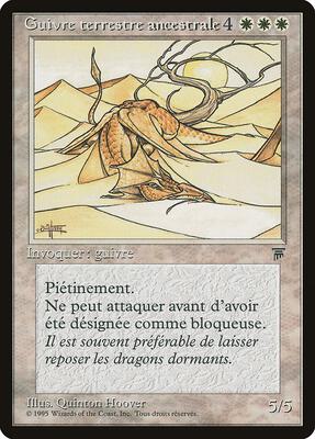 Elder Land Wurm (French) - "Guivre terrestre ancestorale" card from Renaissance