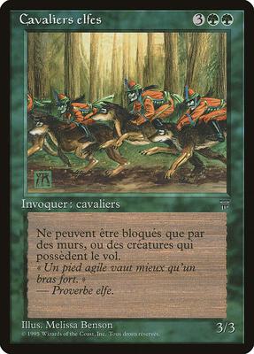 Elven Riders (French) - "Cavaliers elfes" card from Renaissance