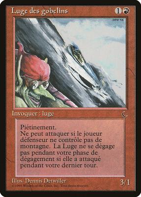 Goblin Rock Sled (French) - "Luge des gobelins" card from Renaissance