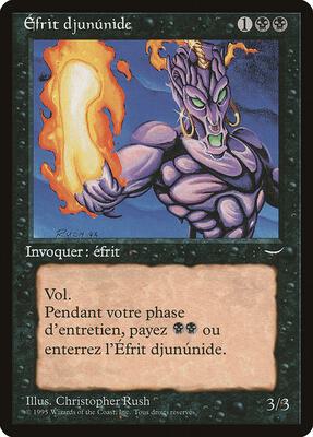 Junun Efreet (French)- "Efrit djununide" card from Renaissance