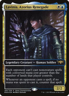 Lavinia, Azorius Renegade card from Game Day & Store Championship Promos