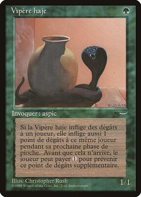 Nafs Asp (French) - "Vipere haje" card from Renaissance