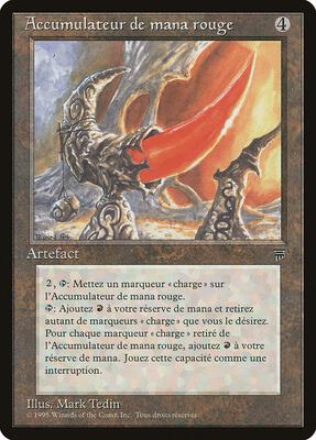 Red Mana Battery (French) - "Accumulateur de mana rogue" card from Renaissance