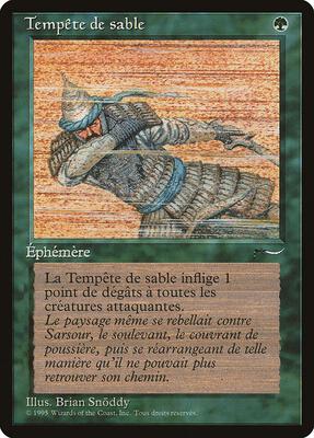 Sandstorm (French) - "Tempete de sable" card from Renaissance