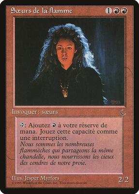 Sisters of the Flame (French) - "Sceurs de la flamme" card from Renaissance