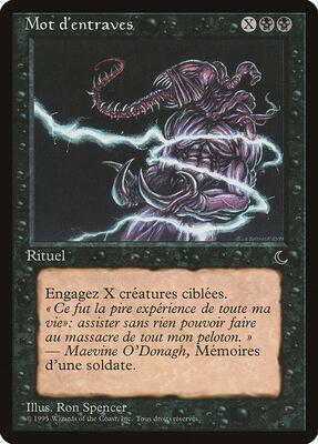 Word of Binding (French) - "Mot d'entraves" card from Renaissance