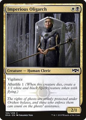 Imperious Oligarch card from Ravnica Allegiance