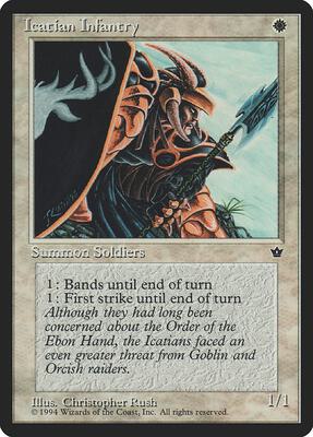 Icatian Infantry (Rush) card from Fallen Empires