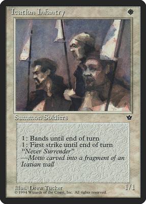 Icatian Infantry (Tucker) card from Fallen Empires