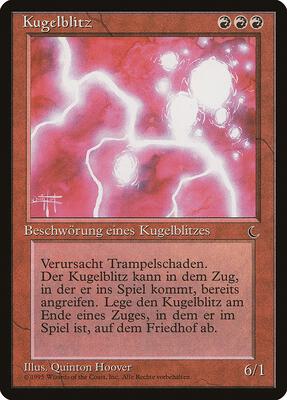 Ball Lightning (German) - "Kugelblitz" card from Renaissance