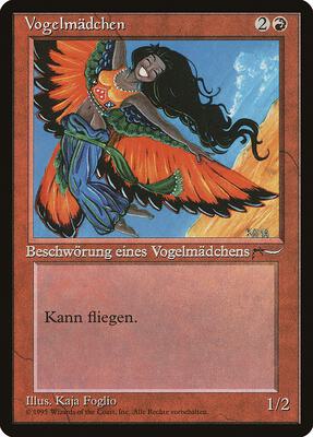 Bird Maiden (German) - "Vogelmadchen" card from Renaissance