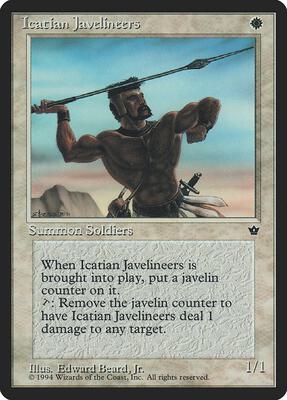 Icatian Javelineers (Beard, Jr.) card from Fallen Empires