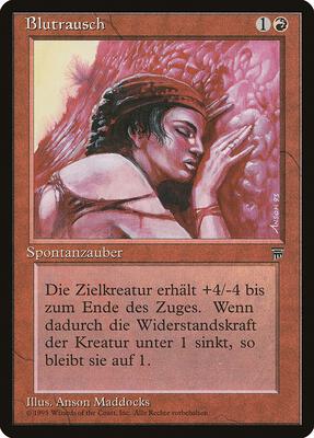 Blood Lust (German) - "Blutrausch" card from Renaissance