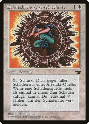 Circle of Protection: Artifacts (German) - "Schutzkreis gegen Artefakte" card from Renaissance