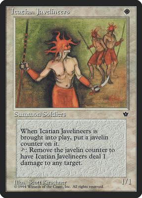 Icatian Javelineers (Kirschner) card from Fallen Empires