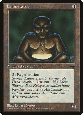 Clay Statue (German) - "Lehmstatue" card from Renaissance