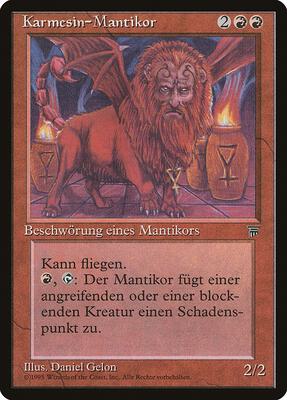 Crimson Manticore (German) - "Karmesin-Mantikor" card from Renaissance