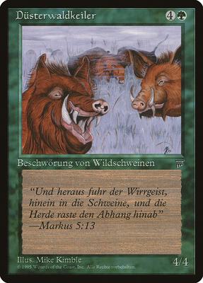 Durkwood Boars (German) - "Dusterwaldkeiler" card from Renaissance