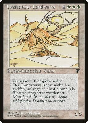 Elder Land Wurm (German) - "Urzeitlicher Landwurm" card from Renaissance