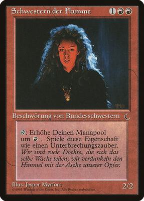 Sisters of the Flame (German) - "Schwestern der Flamme" card from Renaissance