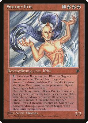 Tempest Efreet (German)- "Sturm-Ifrit" card from Renaissance
