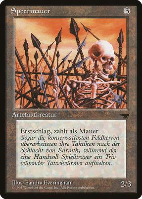 Wall of Spears (German) - "Speermauer" card from Renaissance