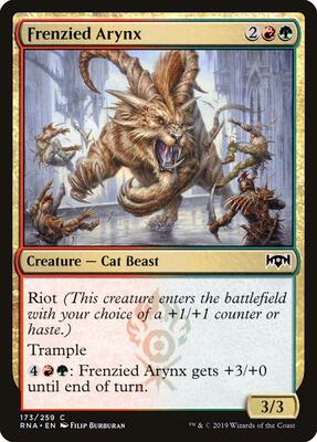 Frenzied Arynx card from Ravnica Allegiance