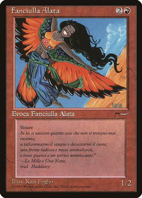 Bird Maiden (Italian) - "Fanciulla Alata" card from Renaissance