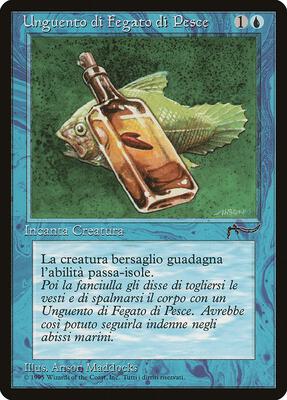 Fishliver Oil (Italian) "Unguento di Fegato di Pesce" card from Renaissance