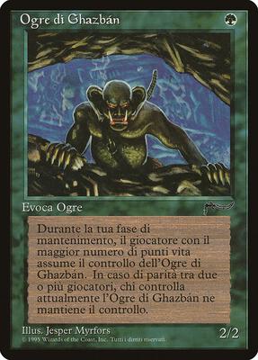 Ghazban Ogre (Italian) "Ogre di Ghazban" card from Renaissance