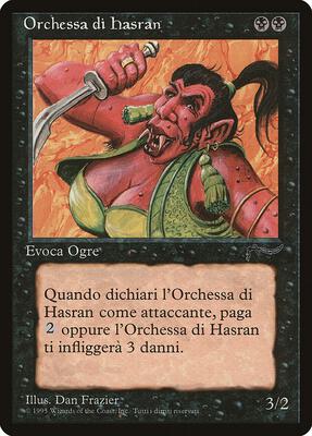 Hasran Ogress (Italian) - "Orchessa di hasran" card from Renaissance