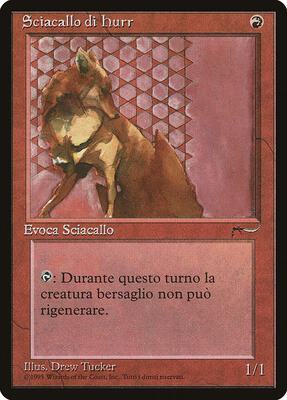 Hurr Jackal (Italian) - "Sciacallo di hurr" card from Renaissance