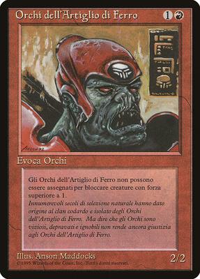Ironclaw Orcs (Italian) - "Orchi dell'Artiglio di Ferro" card from Renaissance