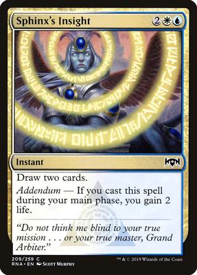 Sphinx's Insight card from Ravnica Allegiance
