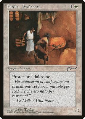 Repentant Blacksmith (Italian) - "Fabbro Penitente" card from Renaissance
