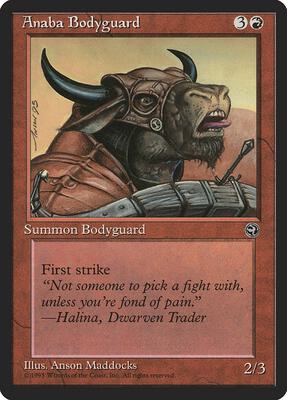 Anaba Bodyguard [Version 2] card from Homelands