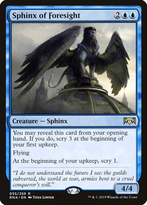 Sphinx of Foresight card from Ravnica Allegiance