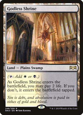 Godless Shrine card from Ravnica Allegiance