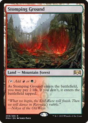 Stomping Ground card from Ravnica Allegiance