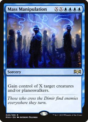 Mass Manipulation card from Ravnica Allegiance